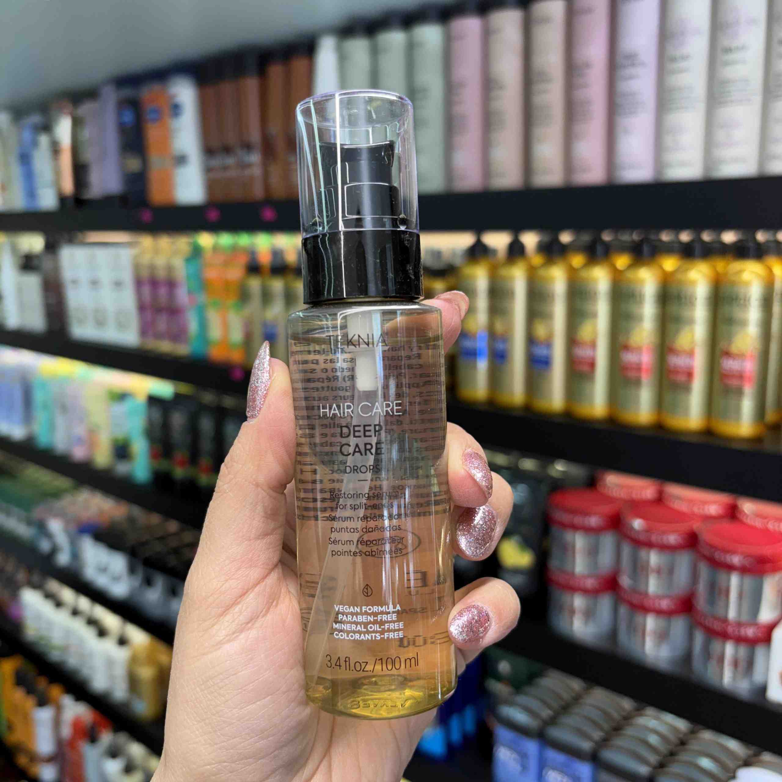سرم بازسازی کننده موهای آسیب دیده لاکمه مدل DEEP CARE DROPS حجم 100 میل - گالری دلربا