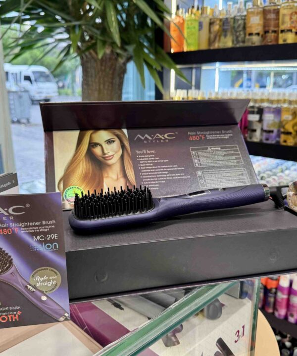 برس حرارتی آیونیک کراتینه مک استایلر سرمه ای MAC - گالری دلربا