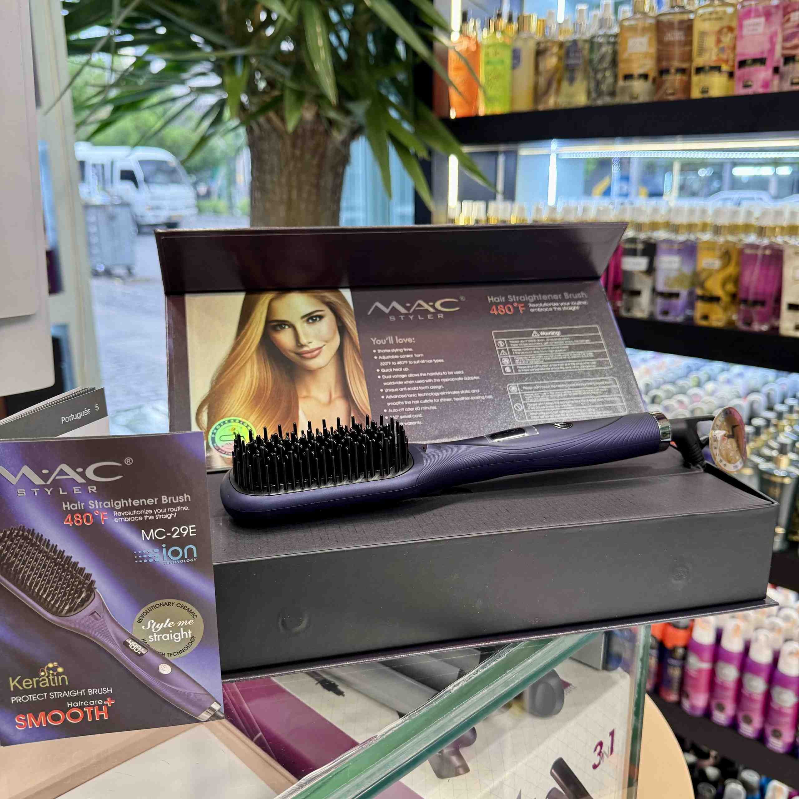 برس حرارتی آیونیک کراتینه مک استایلر سرمه ای MAC - گالری دلربا