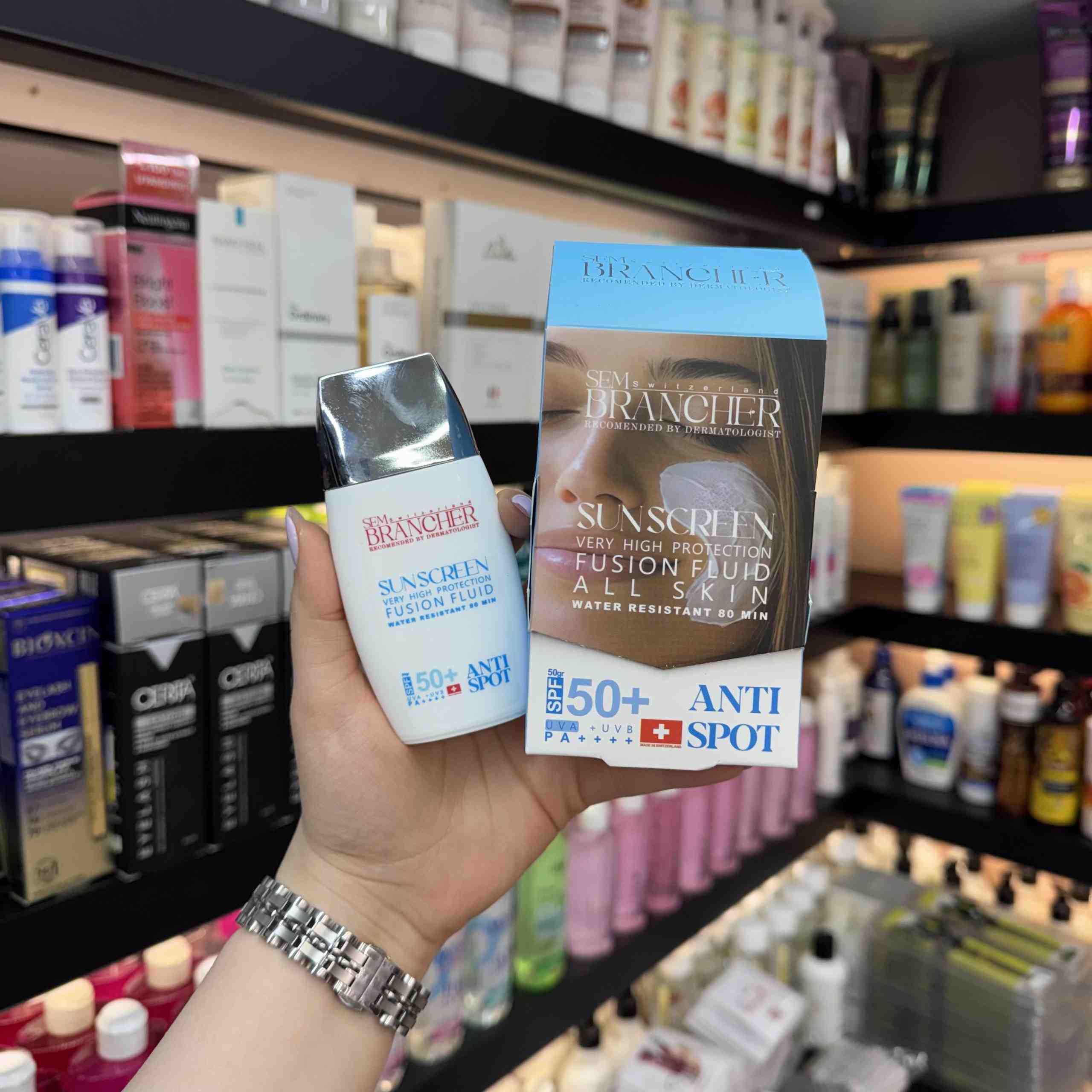 ضد افتاب SPF+50 برند سم برنشر BRANCHER - گالری دلربا