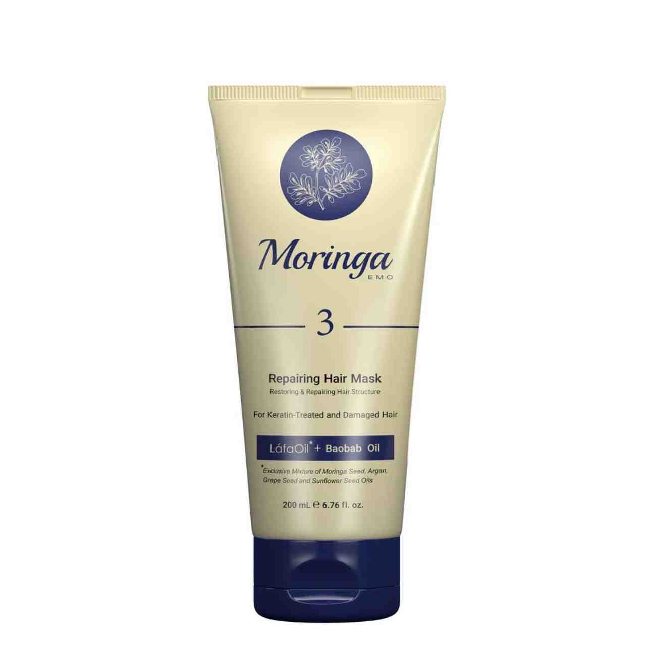ماسک مو ترمیم کننده مورینگا مناسب موهای کراتینه و آسیب دیده Moringa - گالری دلربا