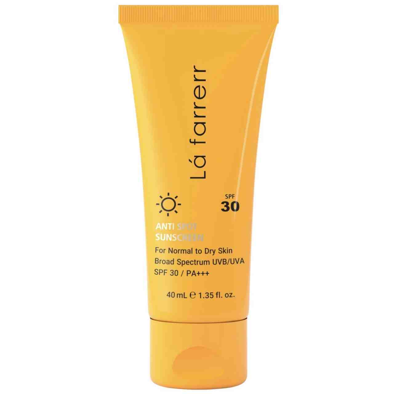 کرم ضد آفتاب و ضد لک بی رنگ لافارر پوست خشک spf ۳۰ - گالری دلربا