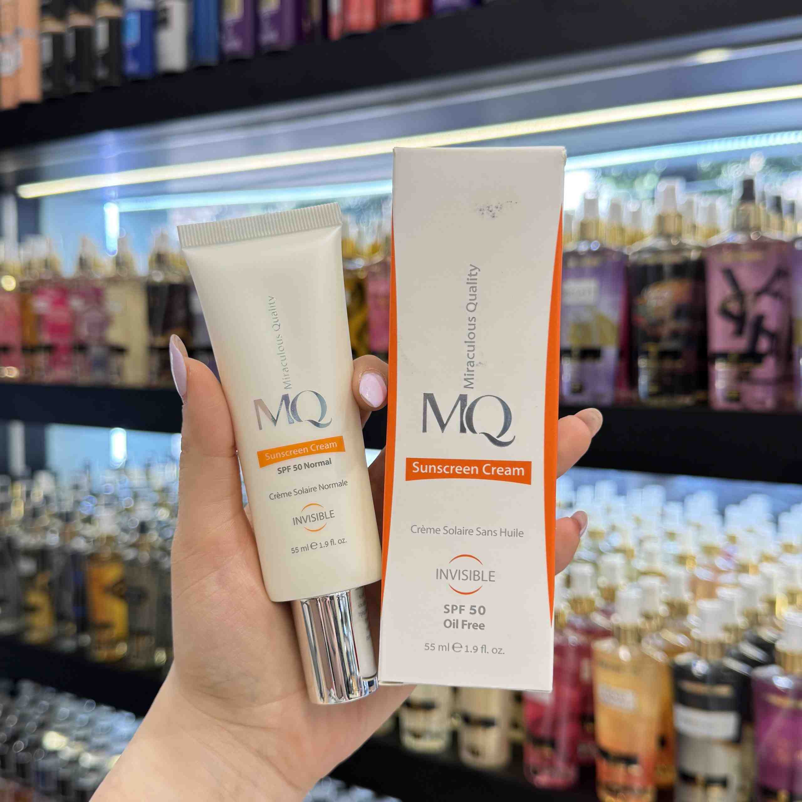 ضدآفتاب بی رنگ ام کیو spf+50 انواع پوست MQ - گالری دلربا